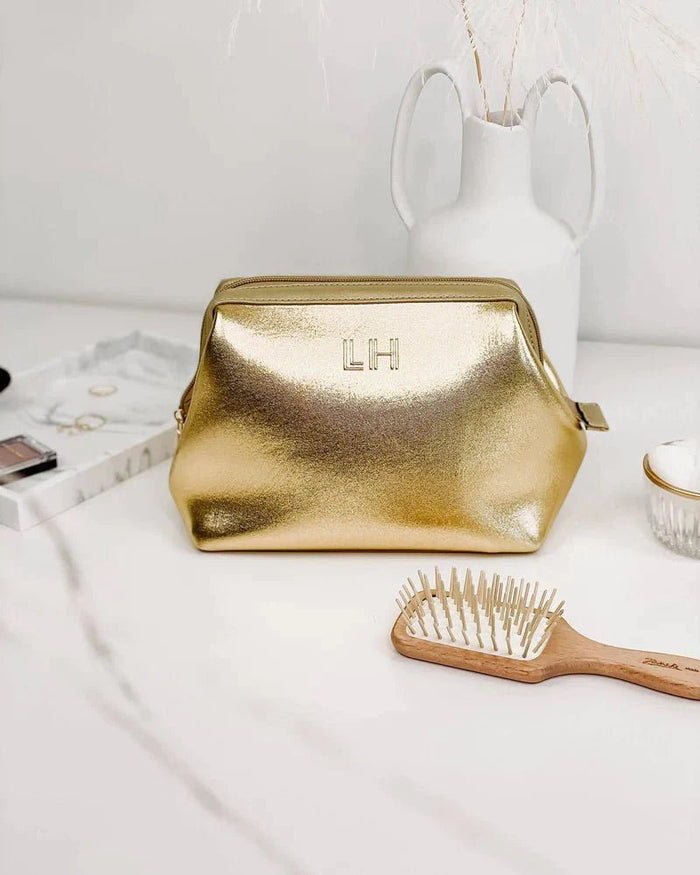Eliza Neoprene Makeup Bag - Gold - Sare StoreLouenhidecosmetic bag