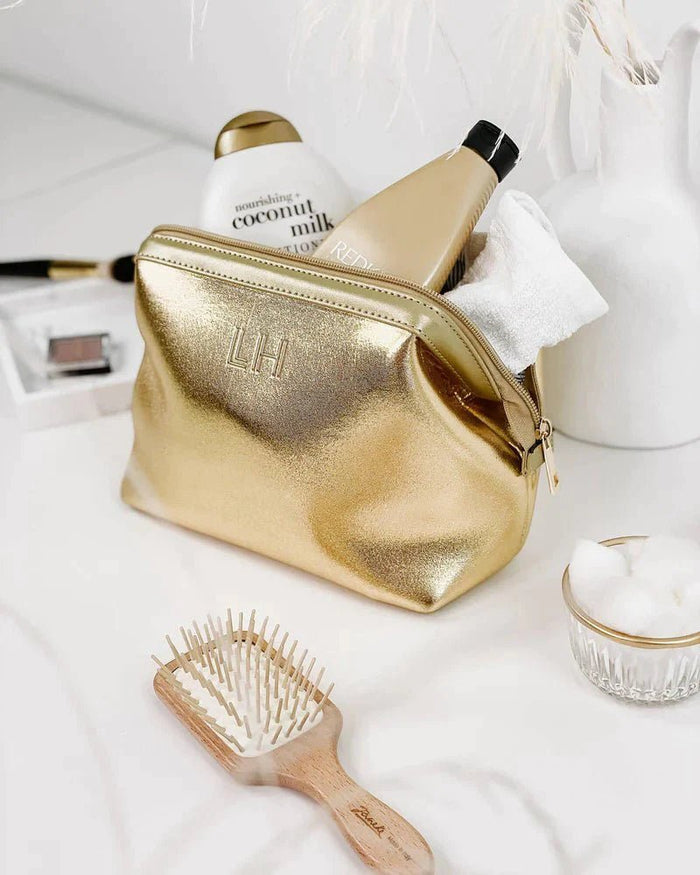 Eliza Neoprene Makeup Bag - Gold - Sare StoreLouenhidecosmetic bag