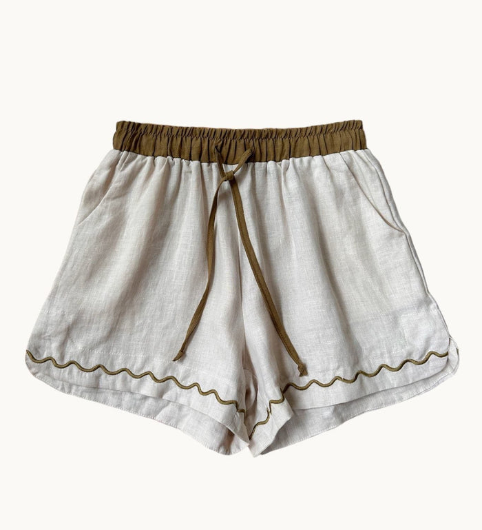 Embroidery Shorts - Natural/Khaki - Sare StoreLittle LiesShorts