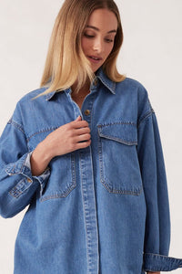 Essential Denim Shirt - Mid Blue Wash - Sare StoreCeres LifeShirt