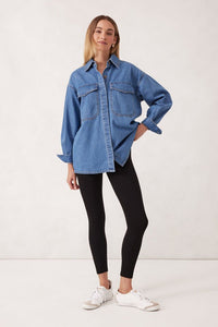 Essential Denim Shirt - Mid Blue Wash - Sare StoreCeres LifeShirt