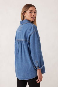 Essential Denim Shirt - Mid Blue Wash - Sare StoreCeres LifeShirt