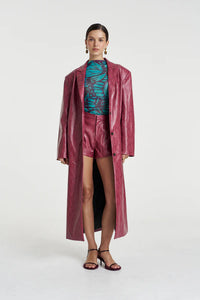 Mesh LS Rouched Skivvy - Jade Butterfly