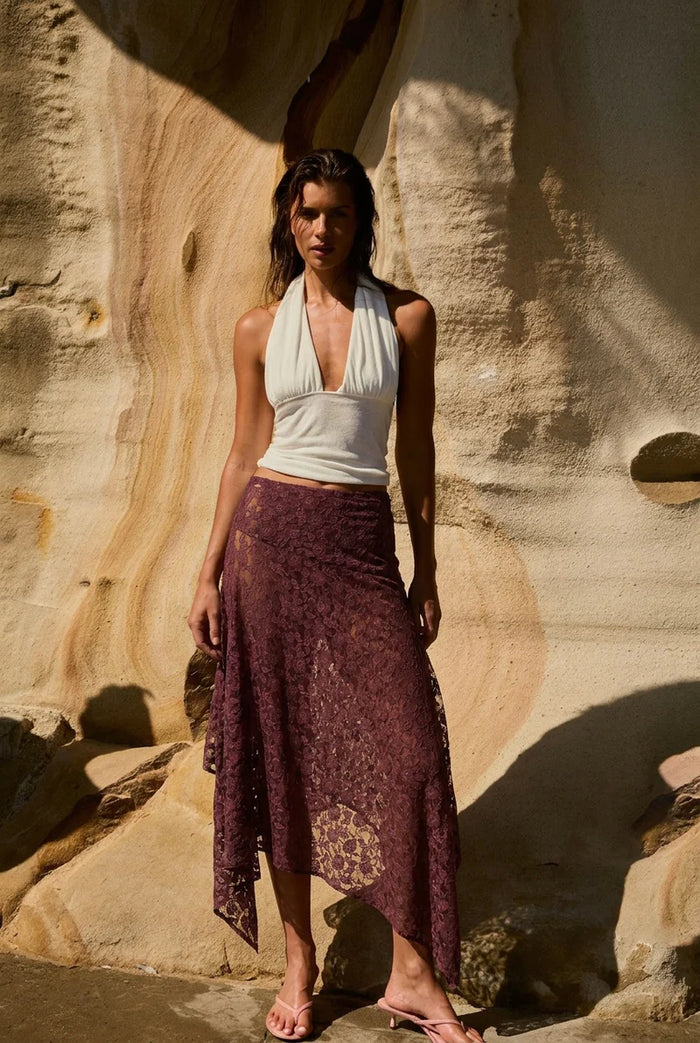 Frenchie Midi Skirt - Chocolate