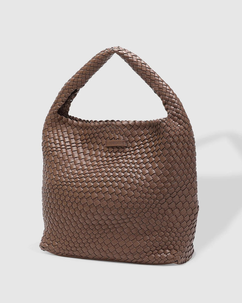 Gabby Woven Shoulder Bag - Chocolate - Sare StoreLouenhideHandbag