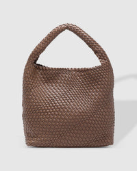 Gabby Woven Shoulder Bag - Chocolate - Sare StoreLouenhideHandbag