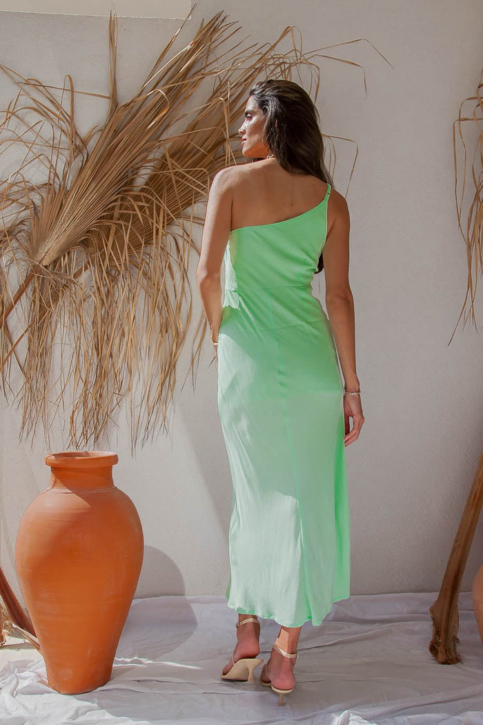 Green One Shoulder Maxi Dress - Sare StorePalm CollectiveDress