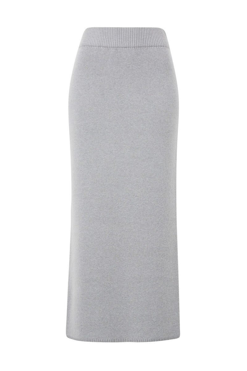 Grey Marle Soft Knit Maxi Skirt - Sare StoreCeres LifeSkirt