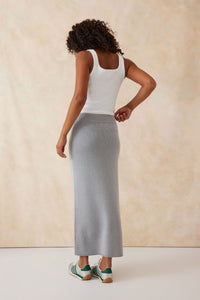 Grey Marle Soft Knit Maxi Skirt - Sare StoreCeres LifeSkirt