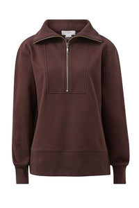 Half Zip Sweat - Winter Choc - Sare StoreCeres LifeSweatshirts