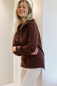 Half Zip Sweat - Winter Choc - Sare StoreCeres LifeSweatshirts