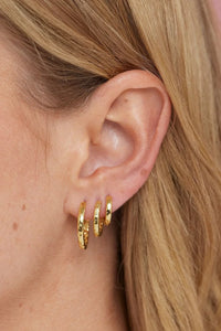 Textured Gold Huggies - Small