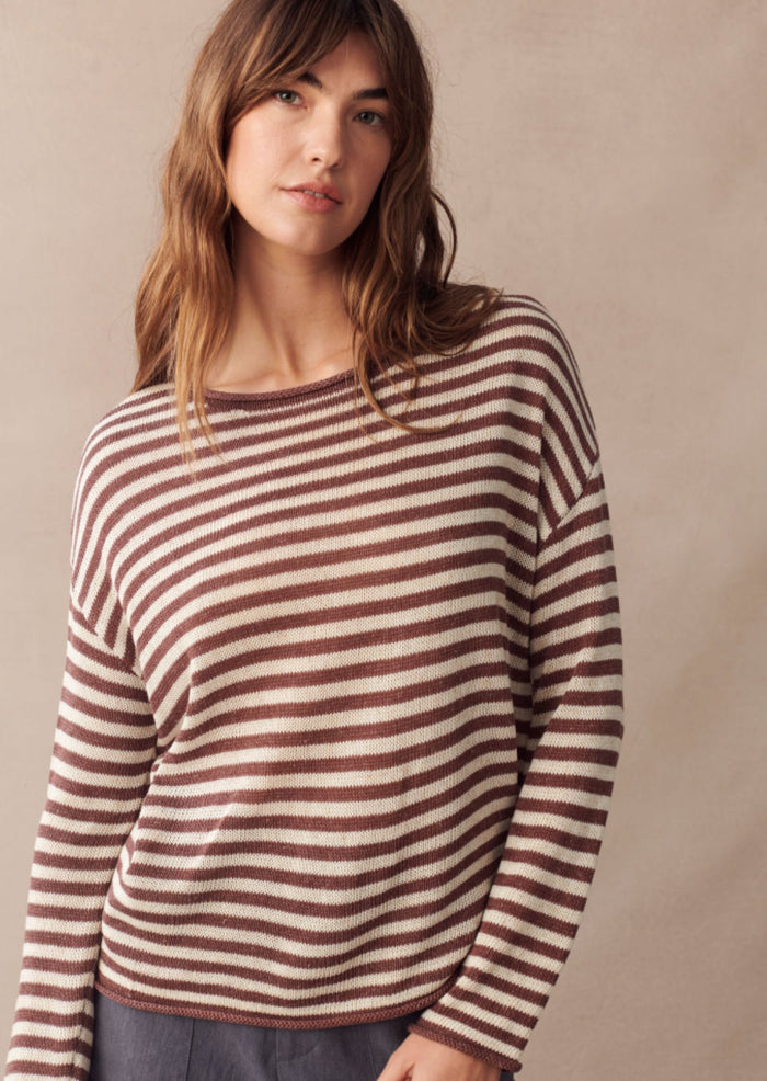 Isa Stripe Knit - Cherry/Natural Stripe - Sare StoreLittle LiesShirt