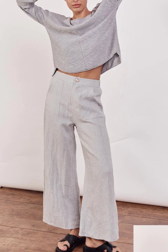 Jude Linen Pants - Duck Egg Blue - Sare StoreLittle LiesPants