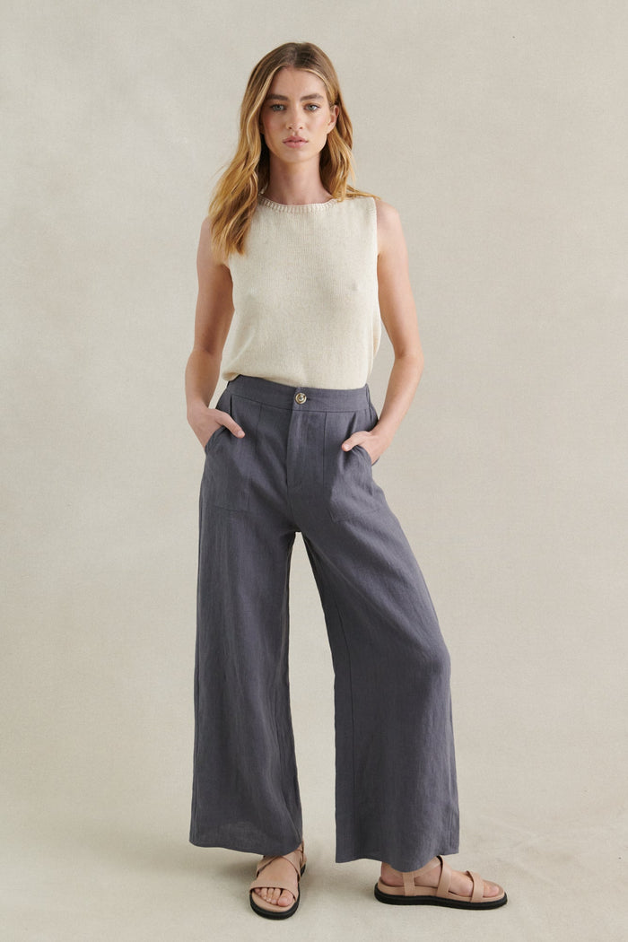 Jude Pants - Steel - Sare StoreLittle Lieslinen pants