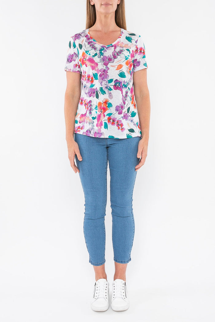 JUMP - Painterly Floral Tee - Sare StoreJumpTops