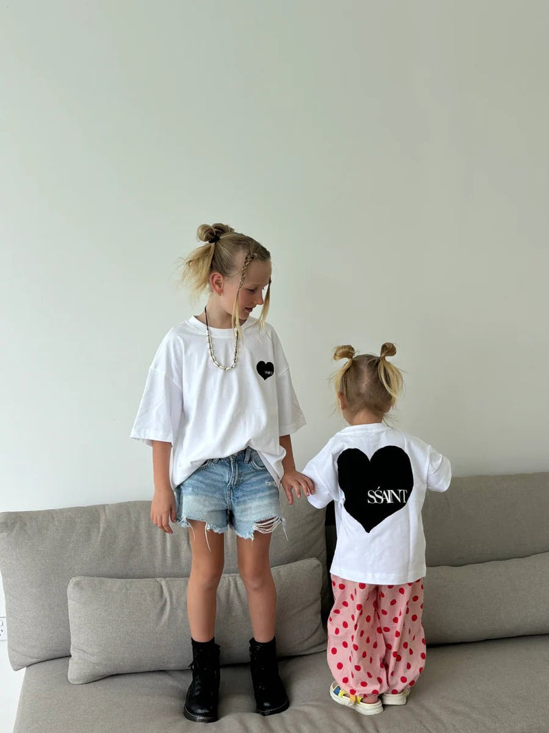 Kids Heart Tee - Black Heart - Sare StoreSsaintTee