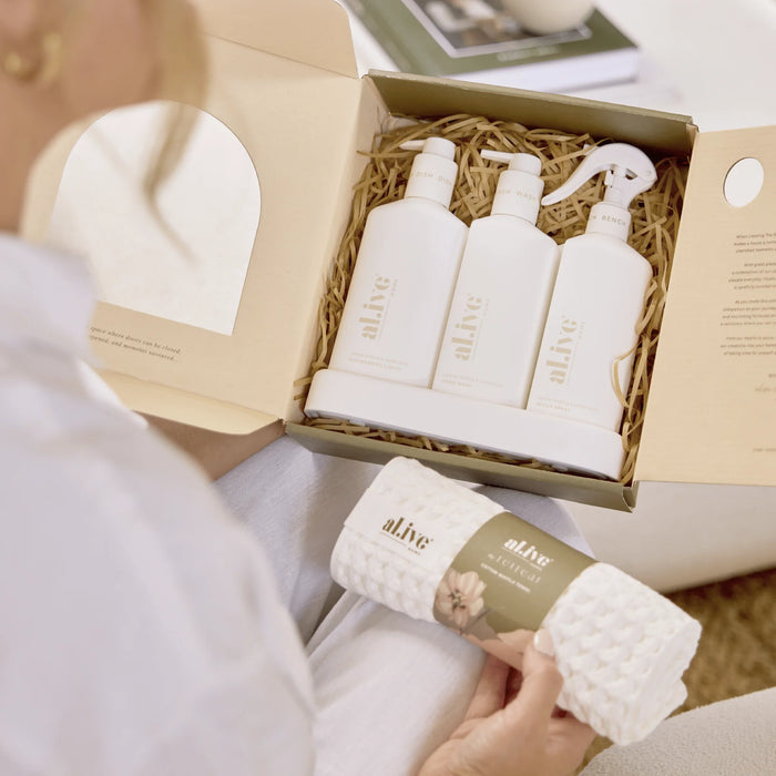 Kitchen Trio & Towel Gift Set - Lemon Myrtle & Honeydew