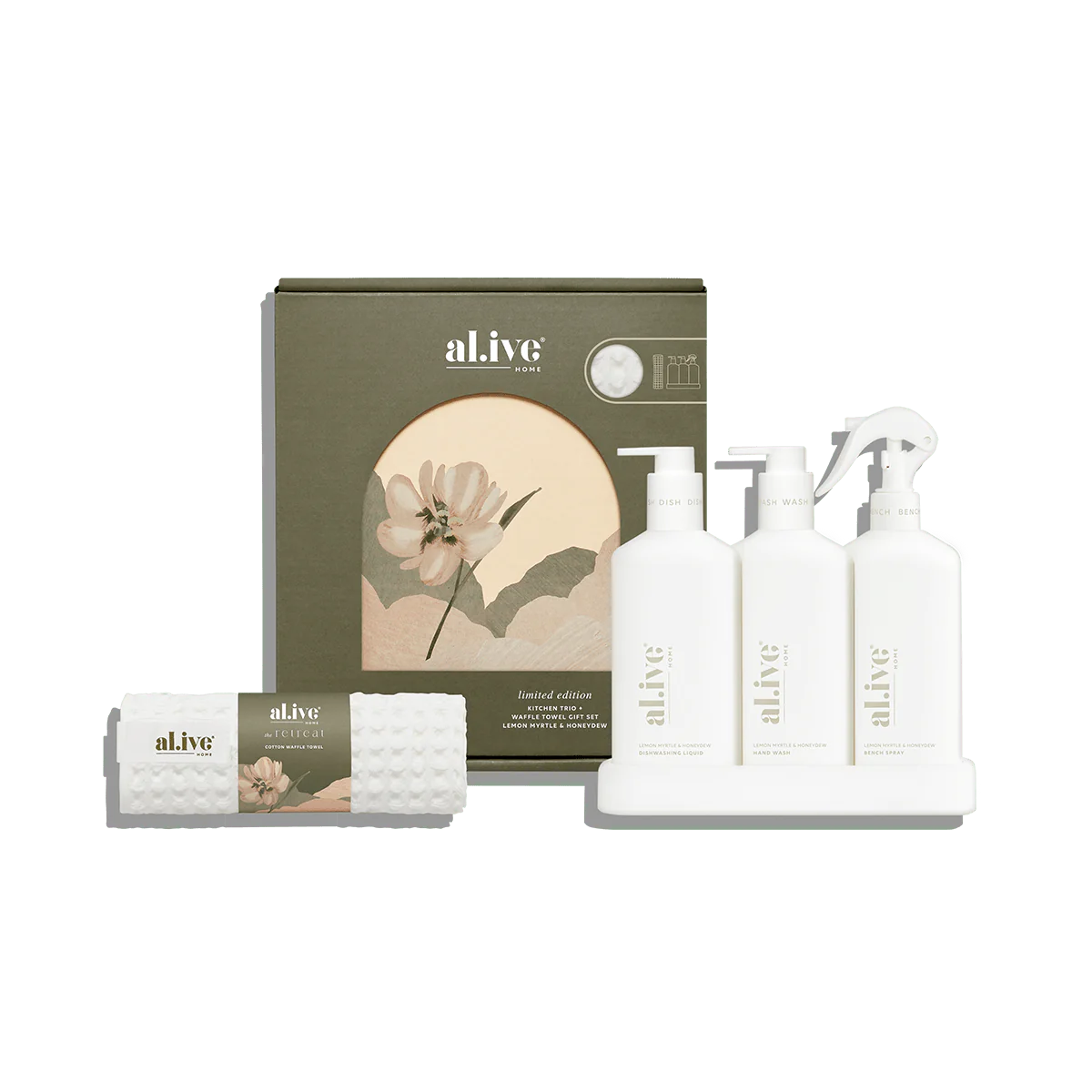 Kitchen Trio & Towel Gift Set - Lemon Myrtle & Honeydew
