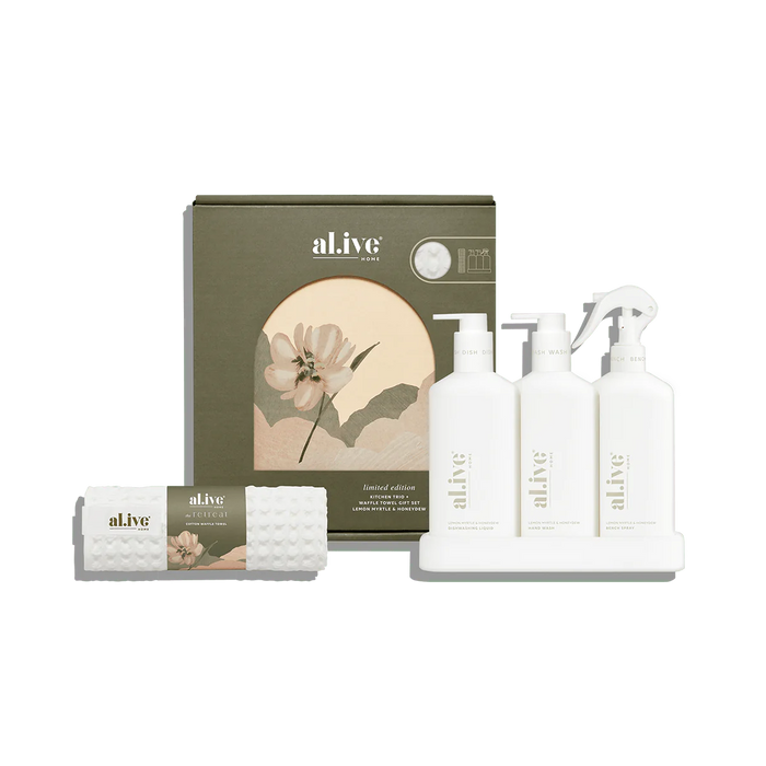 Kitchen Trio & Towel Gift Set - Lemon Myrtle & Honeydew
