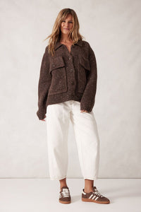 Knit Bomber Cardi - Mushroom Nep - Sare StoreCeres LifeCardigan