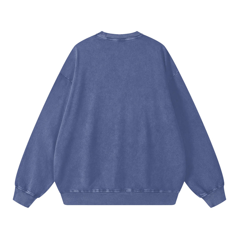 La Sirene Acid Wash Crew Neck - Blue - Sare StoreMaku The LabelSweatshirts