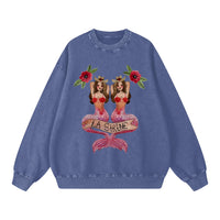 La Sirene Acid Wash Crew Neck - Blue - Sare StoreMaku The LabelSweatshirts