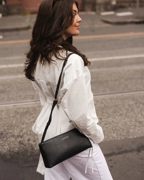 Lara Handbag - Croc Black - Sare StoreLouenhideHandbag