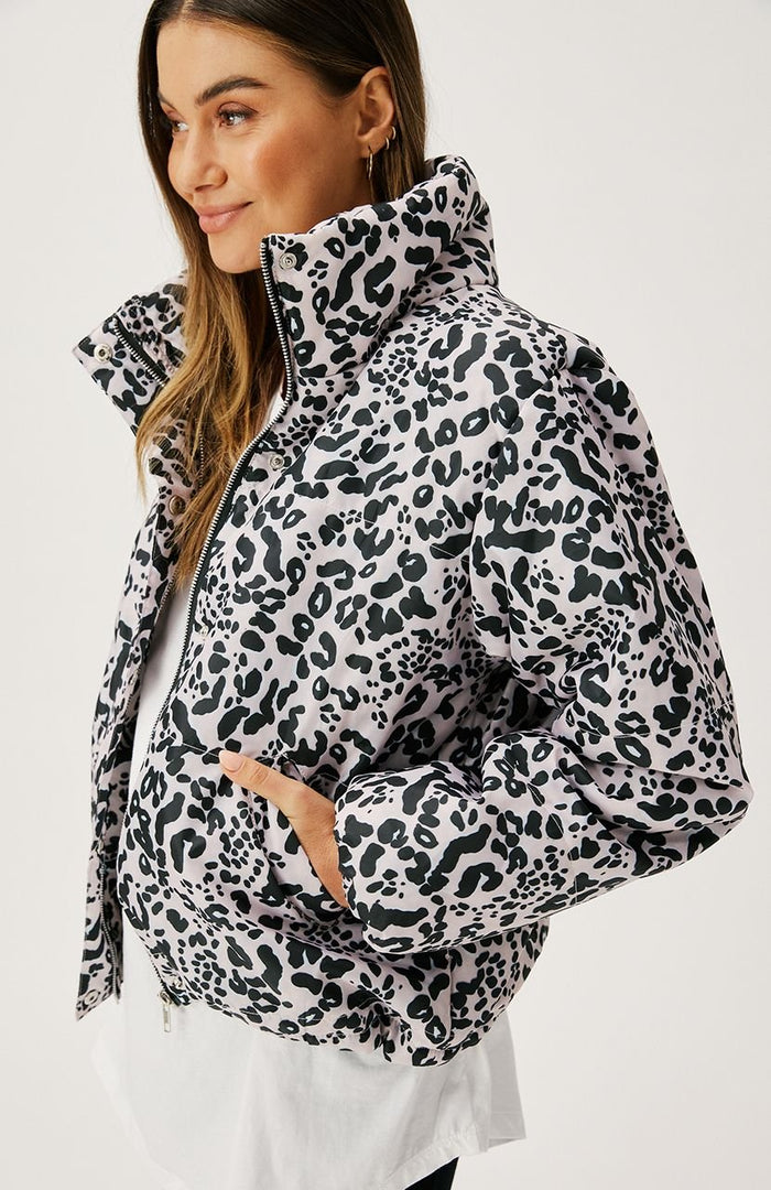 Lillie Puffer Jacket - Creme Leopard - Sare StoreCartel & WillowJacket