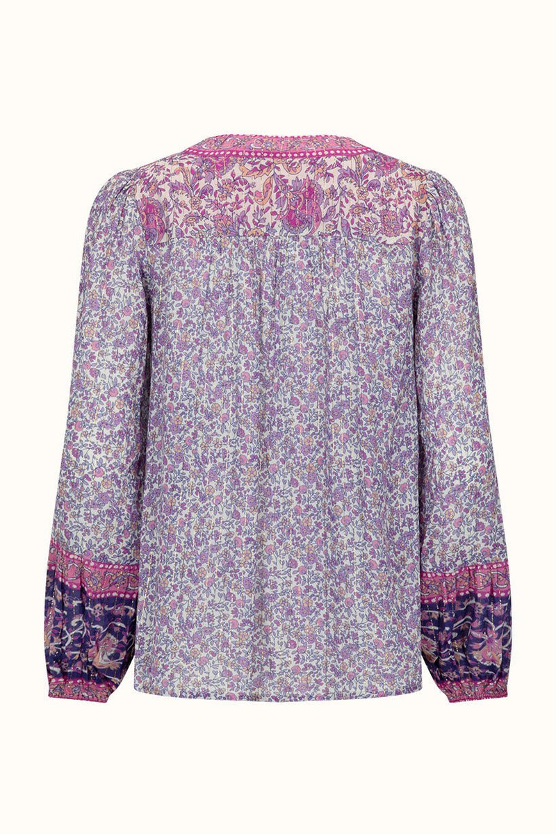 Little Bird Lace Up Blouse - Berry - Sare StoreSPELLBlouse
