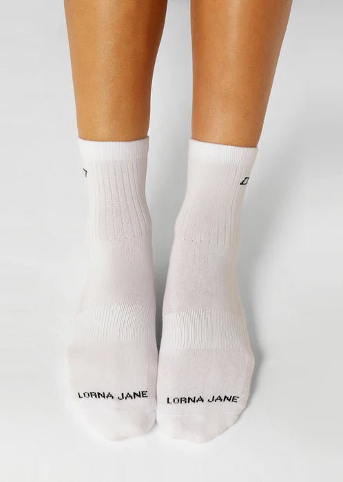 LJ Quarter Crew Socks - White - Sare StoreLorna JaneSocks