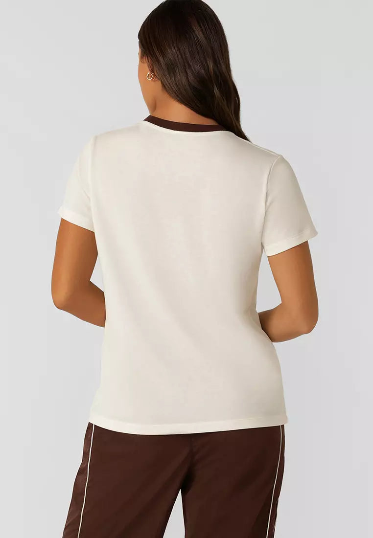 Lotus Heritage Ringer T-Shirt - Porcelain