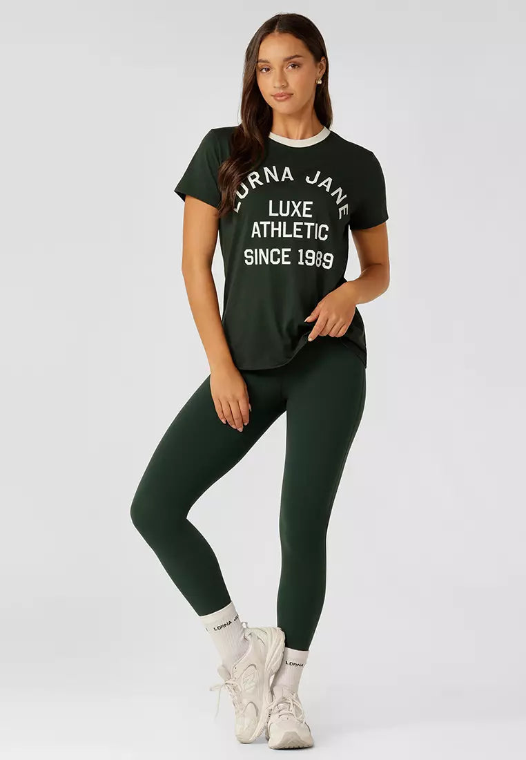 Lotus Heritage Ringer T-Shirt - Fig Green