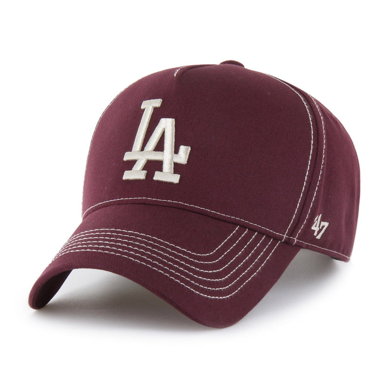 Los Angeles Dodgers Dark Maroon/Bone Contrast Stitch 47 MVP DT - Sare StoreMotum BrandsHats