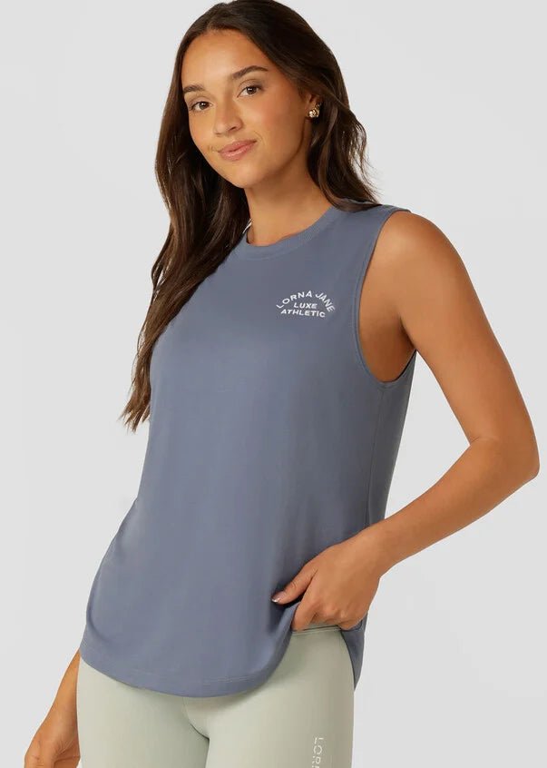 Lotus Muscle Tank - Powder Grey - Sare StoreLorna JaneTank
