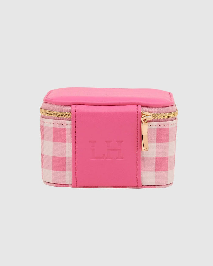 Louenhide Beau Pink Gingham Jewellery Box - Sare StoreLouenhideJewellery