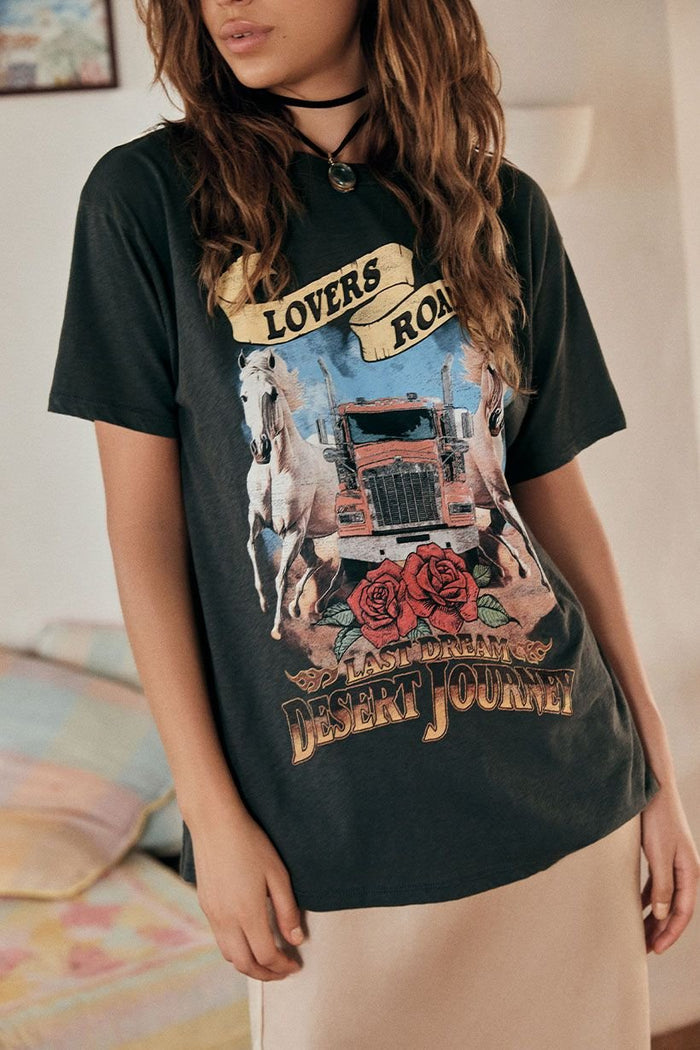 Lovers Road Biker Tee - Charcoal - Sare StoreSPELLT-shirt
