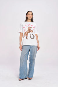 Lucky Oversize Tee - Lucent White - Sare StoreMaku The LabelT-shirt
