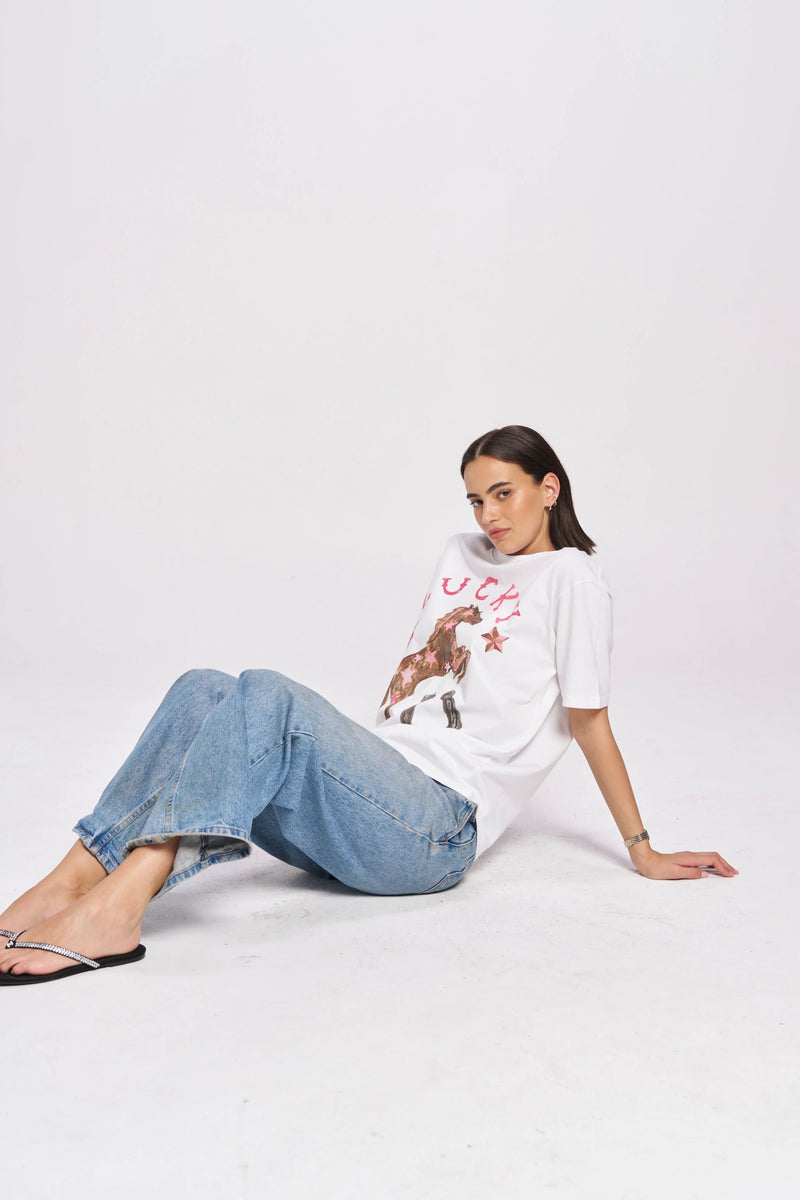 Lucky Oversize Tee - Lucent White - Sare StoreMaku The LabelT-shirt
