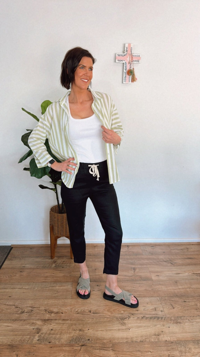 Luxe Linen Black Pants - Sare StoreLittle LiesPants
