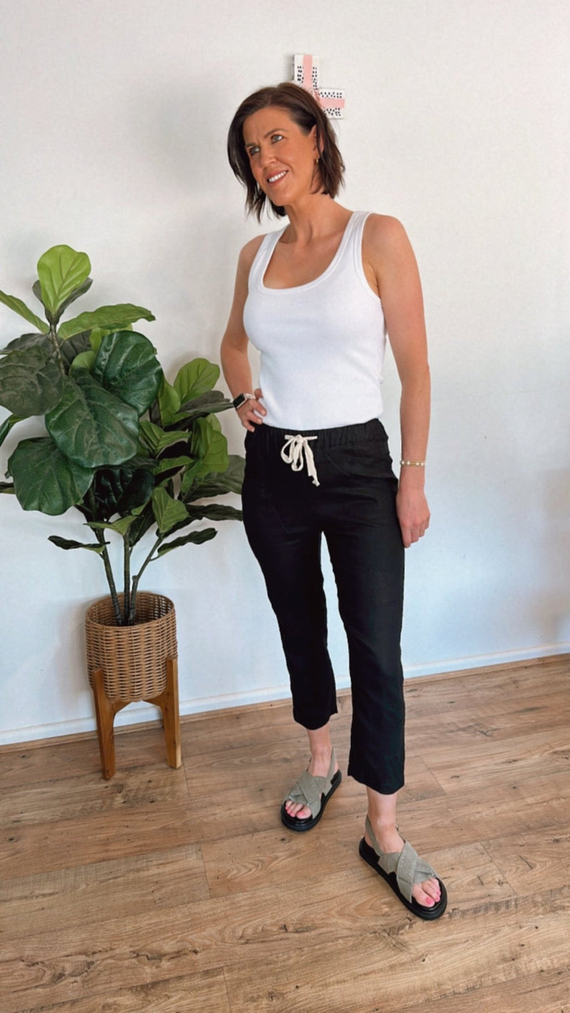 Luxe Linen Black Pants - Sare StoreLittle LiesPants