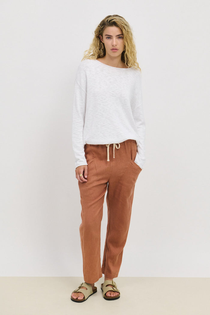 Luxe Linen Pants - Terracotta - Sare StoreLittle LiesPants