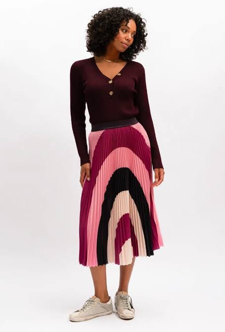 Marie Henley Knit - Burgundy - Sare StoreWe are the othersKnit