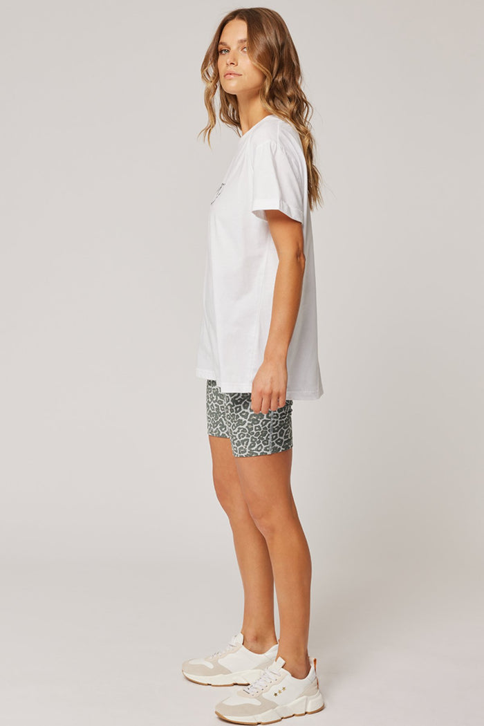 Marlo Tee - White/Smoke Leopard - Sare StoreCartel & WillowT-shirt