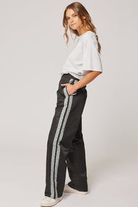 Mila Side Stripe Pant - Black/Smoke Leopard - Sare StoreCartel & WillowPants