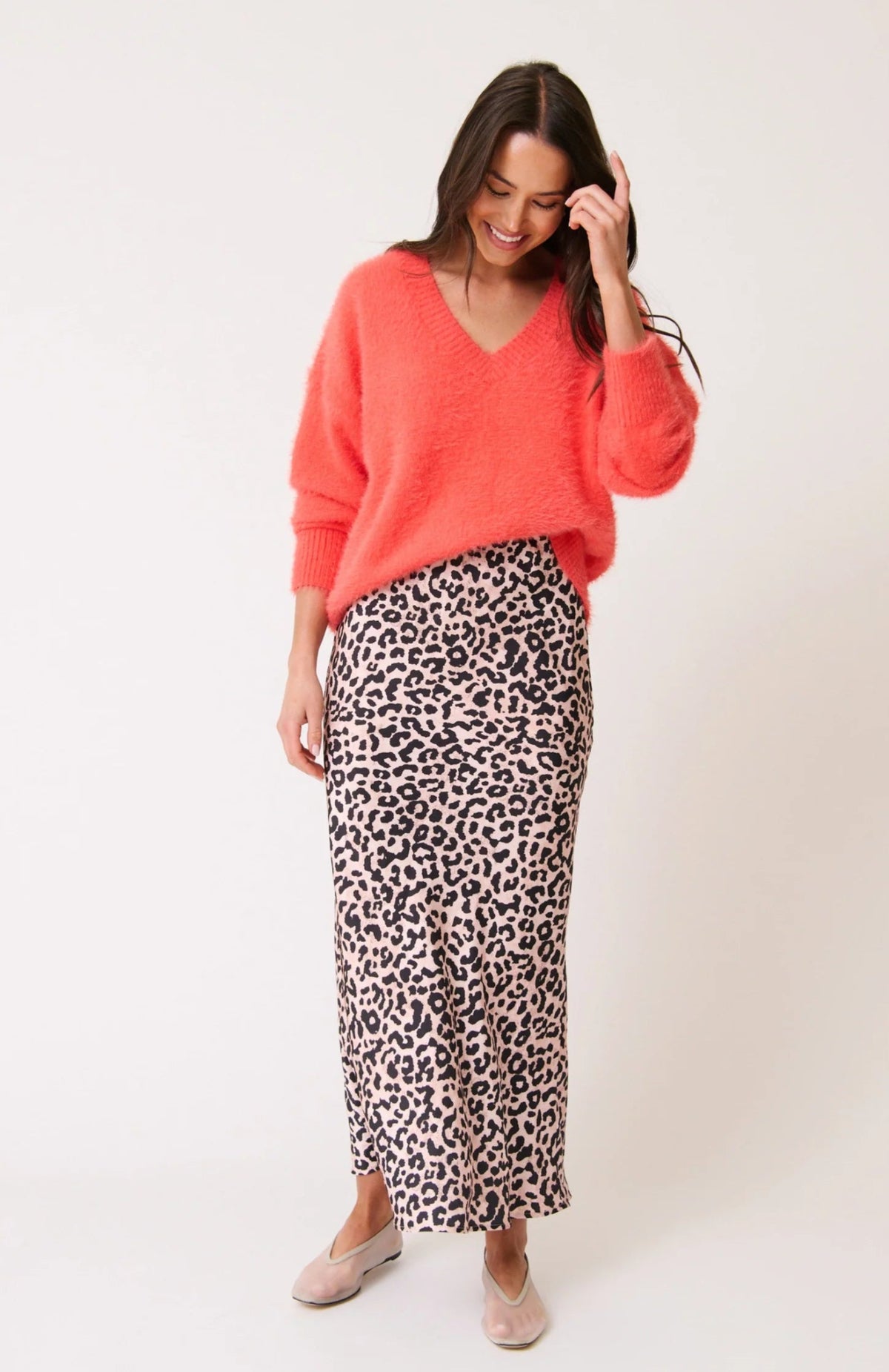 Millie Slip Skirt - Neutral Leopard - Sare StoreCartel & WillowSkirt