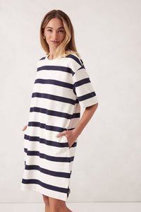 Mini Terry Dress - White Navy Bold Stripe - Sare StoreCeres LifeMini Dress