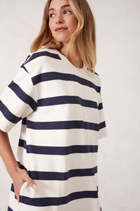 Mini Terry Dress - White Navy Bold Stripe - Sare StoreCeres LifeMini Dress