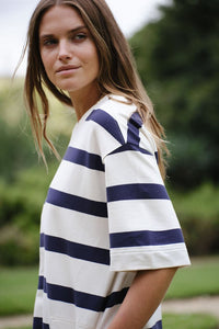 Mini Terry Dress - White Navy Bold Stripe - Sare StoreCeres LifeMini Dress