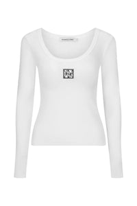 Monogram Long Sleeve Top Snow - Sare StoreAraminta JamesTops